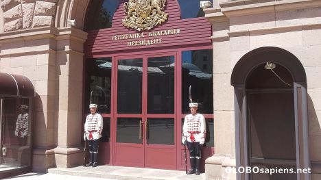 Postcard Guards at the Presidency entrance