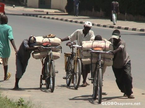 Postcard Burundi cargo bikes