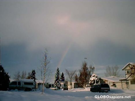 Postcard Winter Rainbow
