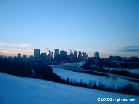 Postcard Edmonton during winter