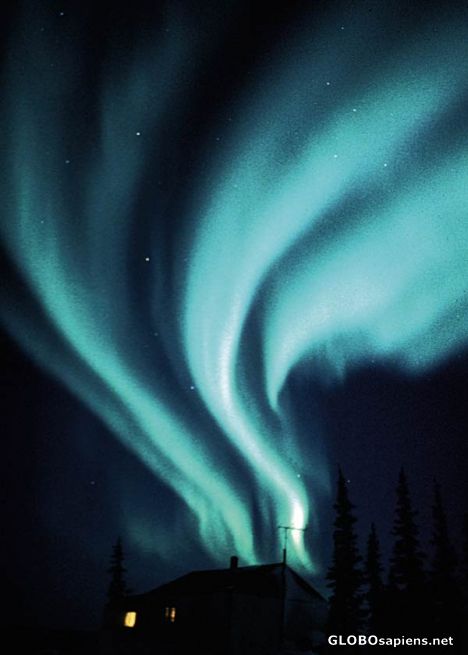 Postcard Northern Lights-Canada