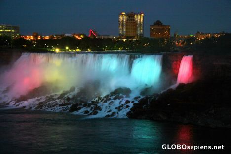 Postcard Niagara Falls at night...