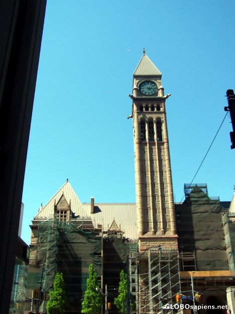 Postcard Toronto's Old City Hall under renovation
