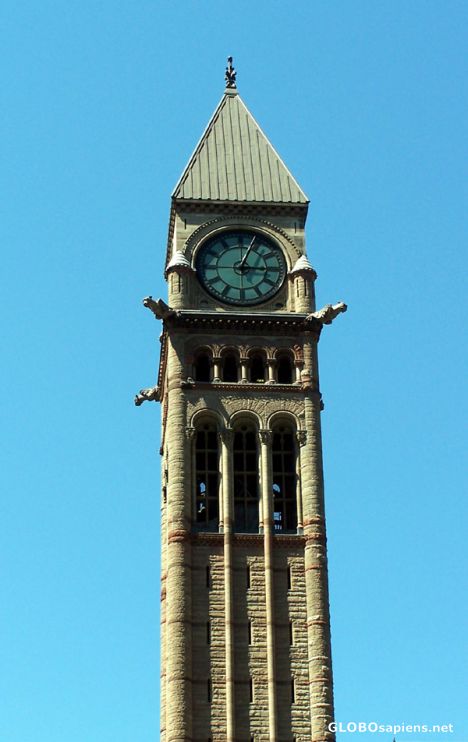 Postcard Details of the Tower of Toronto's Old City Hall