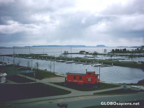 Postcard Thunder Bay with Sleeping Giant in Background