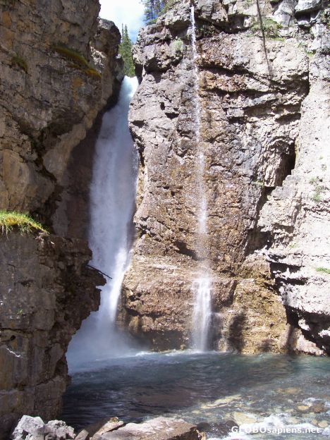 Postcard Johnston Canyon Falls