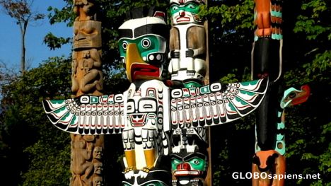 Postcard Totem of West Canada