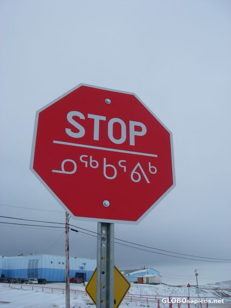 Postcard Stop in inuktituk