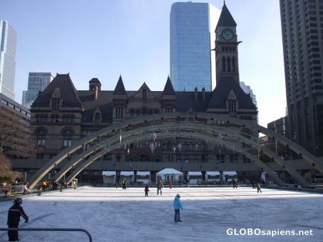 Postcard Skating in downtown Toronto