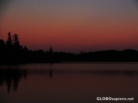 Postcard Twilight on Gibi Lake