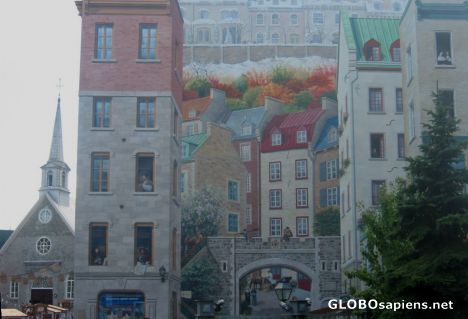 Postcard Fresco in Quebec