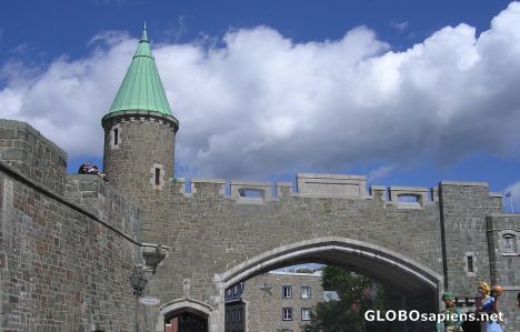 Postcard Quebec City - defence walls