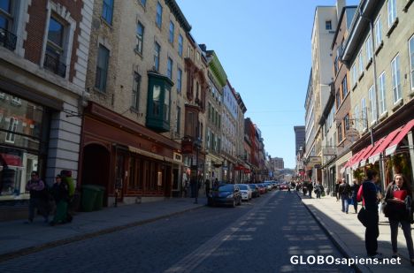 Postcard Quebec City (CA,QC) - upper old town street