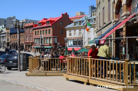Postcard Quebec City (CA,QC) - pub's terrace