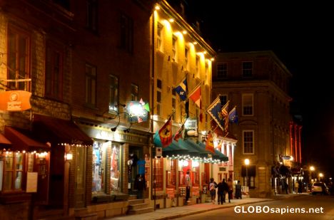 Postcard Quebec City (CA,QC) - Rue St Louis at night