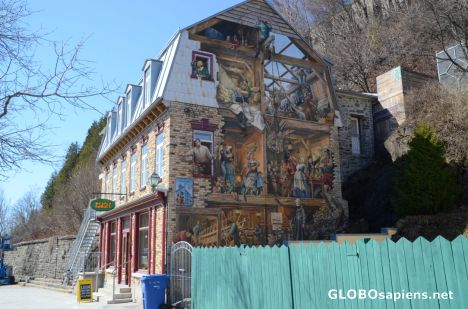 Postcard Quebec City (CA,QC) - a mural picture
