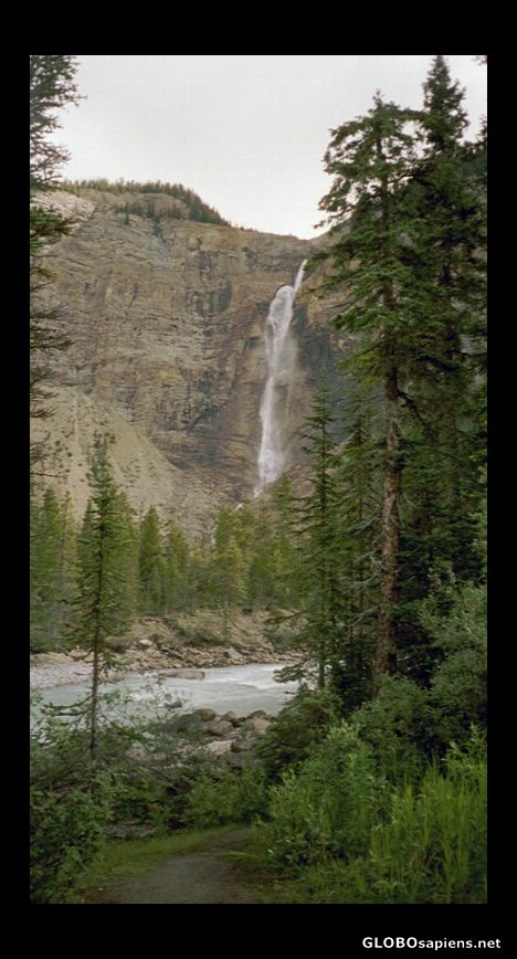 Postcard Waterfall in the Rockies
