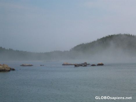 Postcard Fog over the river, Chance Harbour