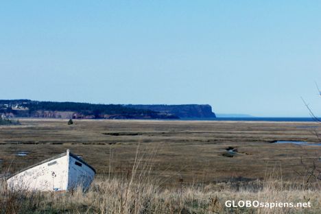 Postcard Marshes of St. Martins by the Bay of Fundy