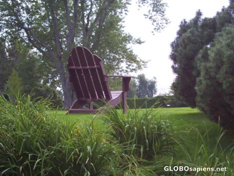 Postcard The Giant Lawn Chair, Peony Walk