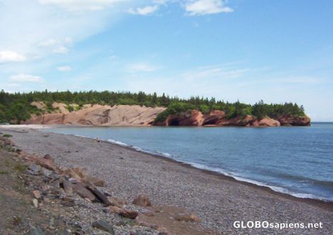 Postcard Beach and coast at Fundy trail