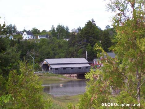 Postcard Saint Martins covered bridge, New Brunswick