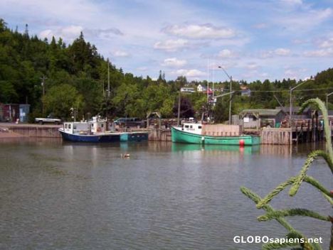 Postcard Saint Martins Fishing boats, New Brunswick