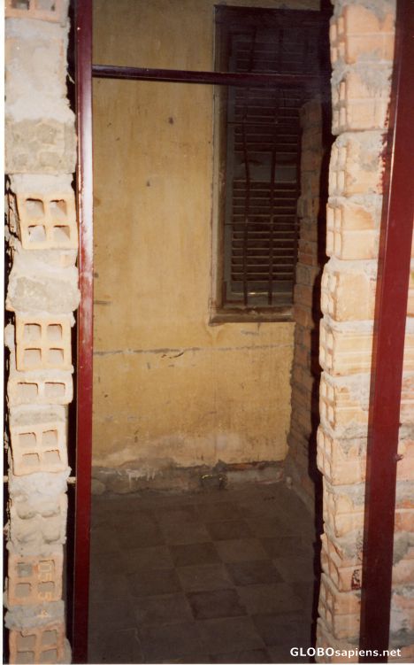 Postcard Cell at Tuol Sleng