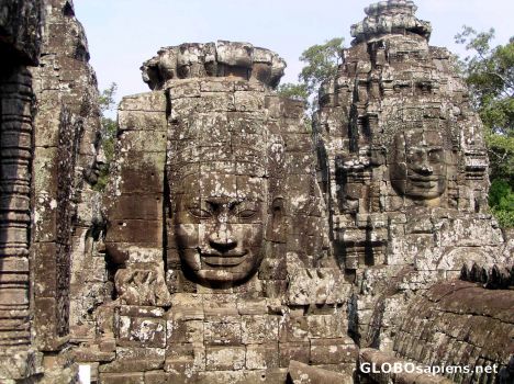 Postcard The magnificent Bayon Temple