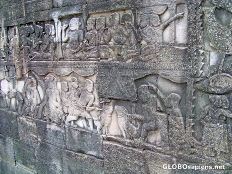 Postcard Mural at Angkor Thom