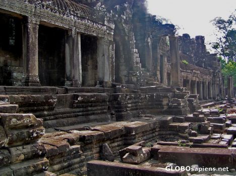 Postcard Angkor Thom temple complex