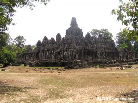 Postcard Bayon from a distance