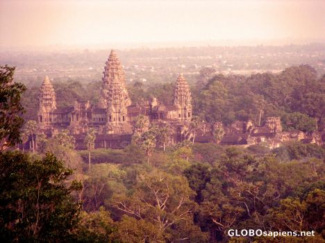 Postcard Angkor Wat at Sunset
