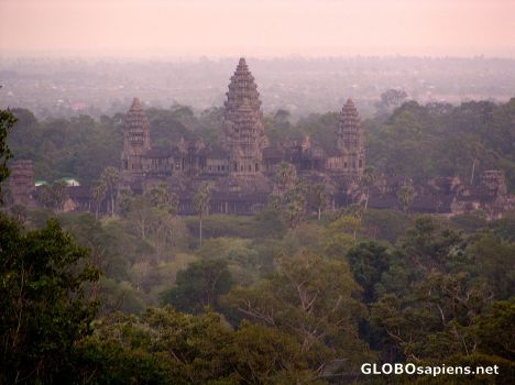 Postcard Angkor Wat at sunset