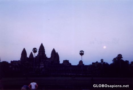 Postcard Angkor Wat by moonlight