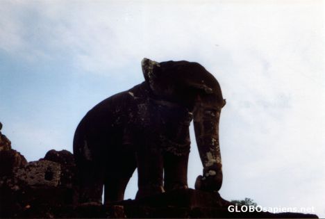 Postcard Elephant Statue
