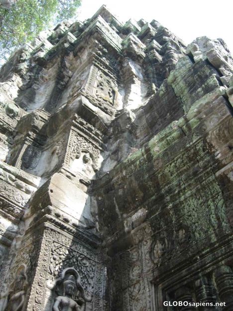Postcard Ta Phom Ruins - Bayon Temple - 3 levels of carving