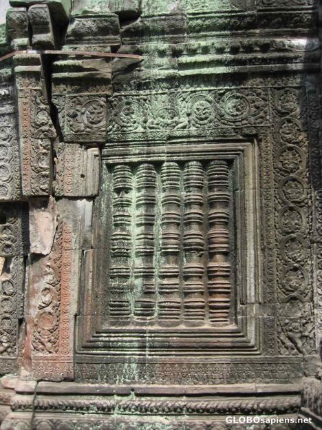 Postcard Ta Phom Ruins - Bayon Temple - 5 Pillar Carving