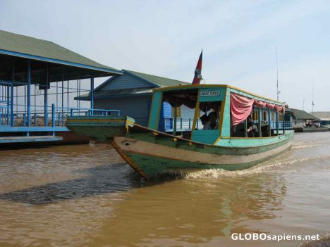 Postcard Tonle Sap Lake - Tourist Boat