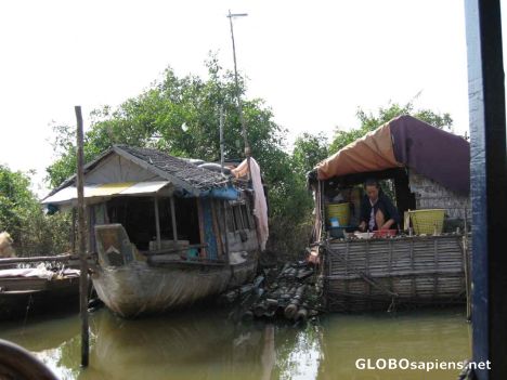 Postcard Tonle Sap Lake - Boat Dwellers