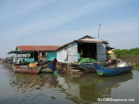 Postcard Tonle Sap Lake - Boat Houses