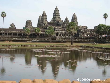 Postcard The Angkor Wat ruins - Reflection of Angkor Wat