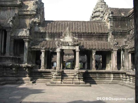 Postcard The Angkor Wat Temple - Corridors