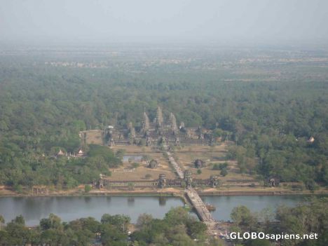 Postcard Aeriel view Of Angkor Wat