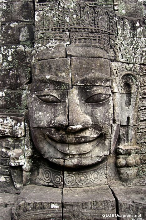 Postcard One of the Heads at Bayon Temple