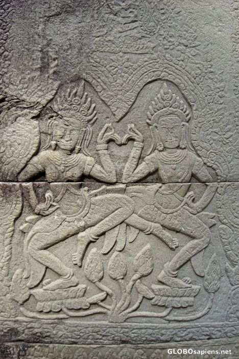Postcard Wall Carving, Banteay Kdei Temple