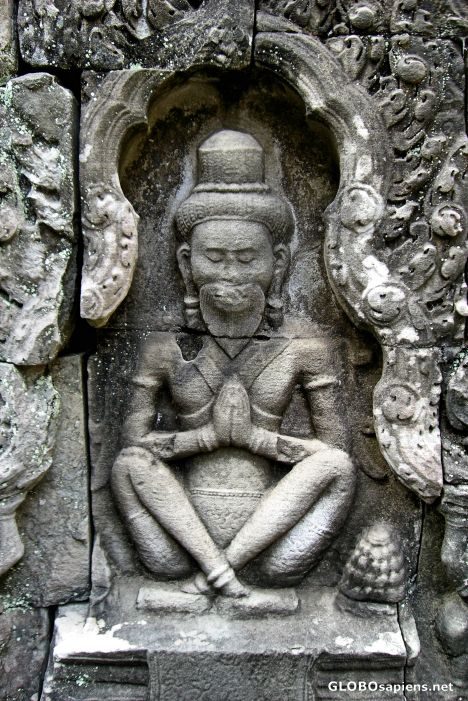 Postcard Wall Carving, Preah Khan Temple