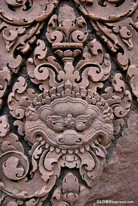 Postcard Wall Carving Detail, Banteay Srei Temple