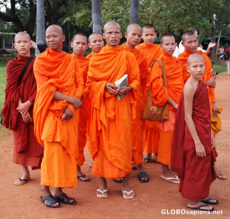 Postcard The monks
