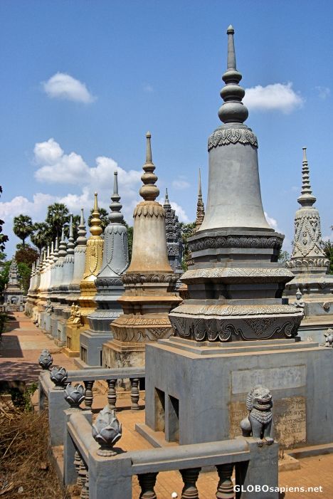 Postcard Rows of Stupas, South Siem Reap